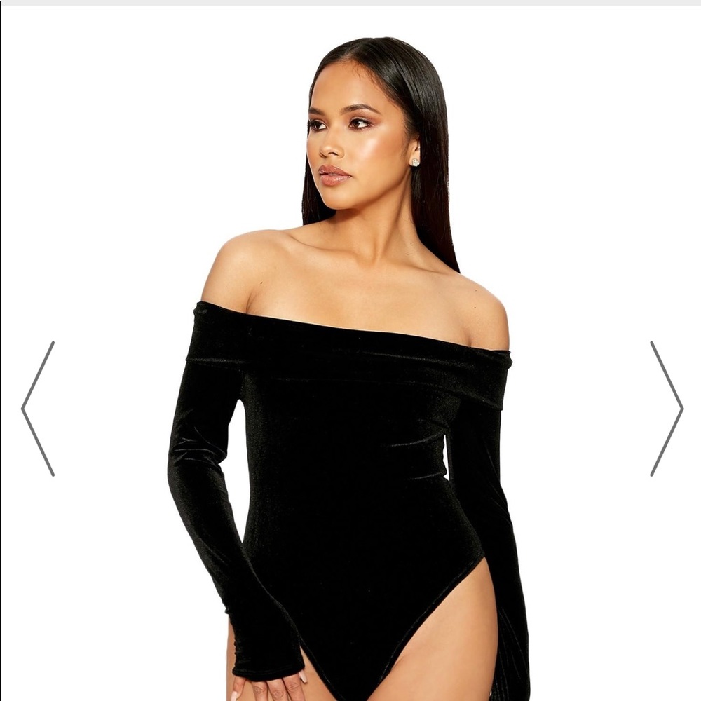 Naked Wardrobe long sleeve off shoulder bodysuit - Picture 4 of 8
